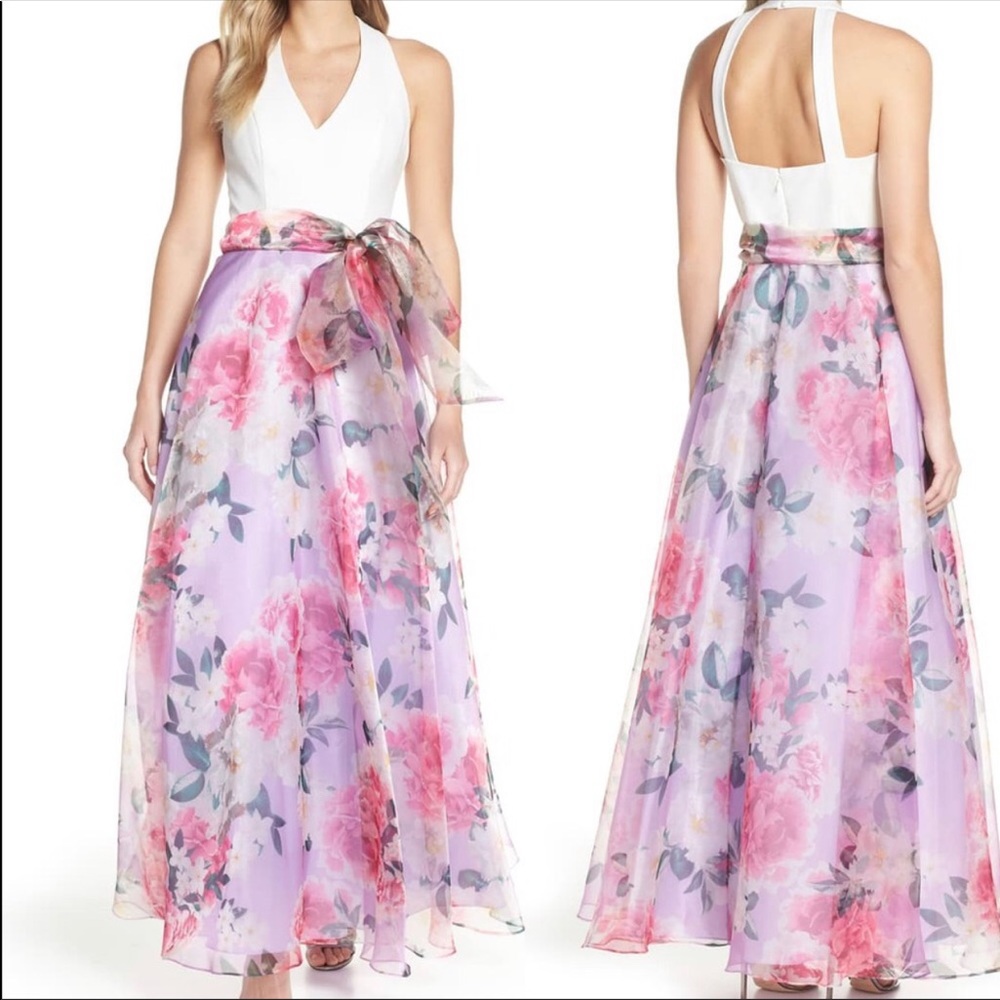 Eiza J floral dress